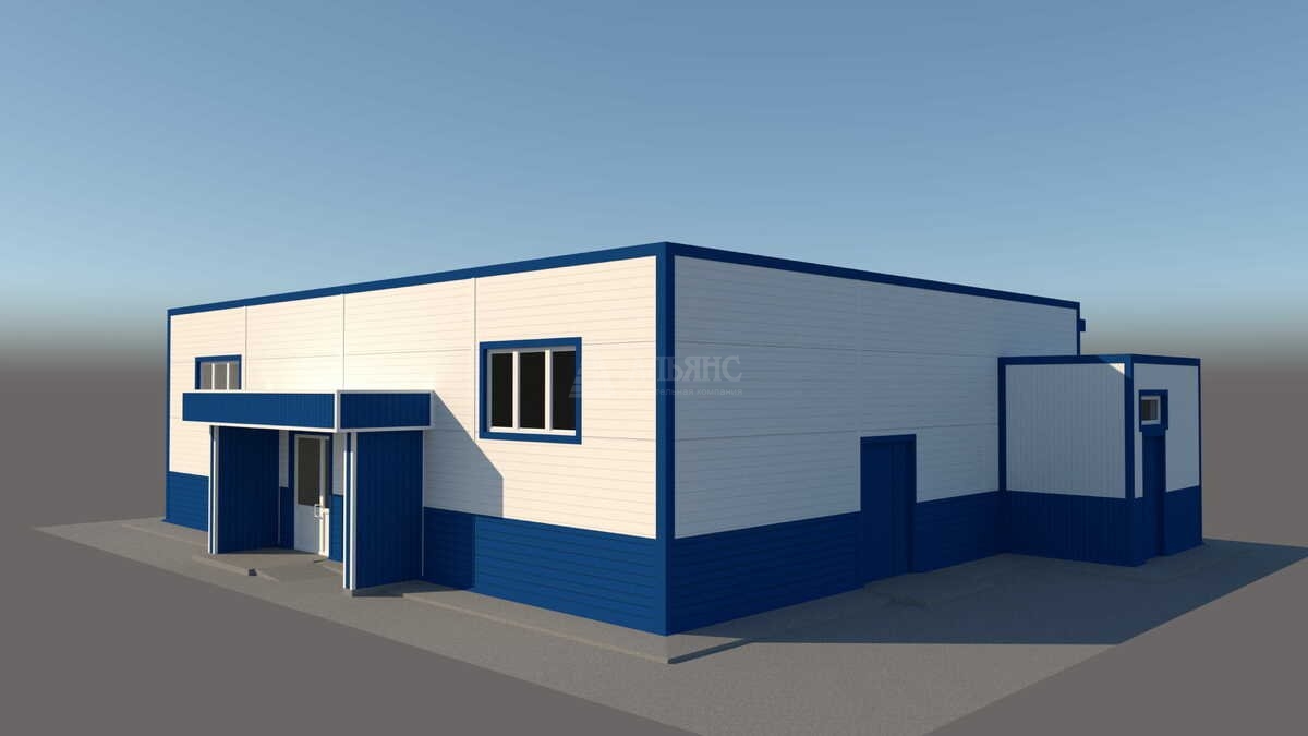 3D визуализация Магазин из сэндвич-панелей - фото 7