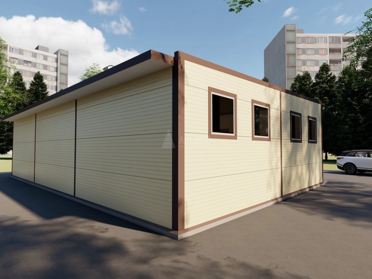 3D визуализация Гараж из сэндвич-панелей - фото 4