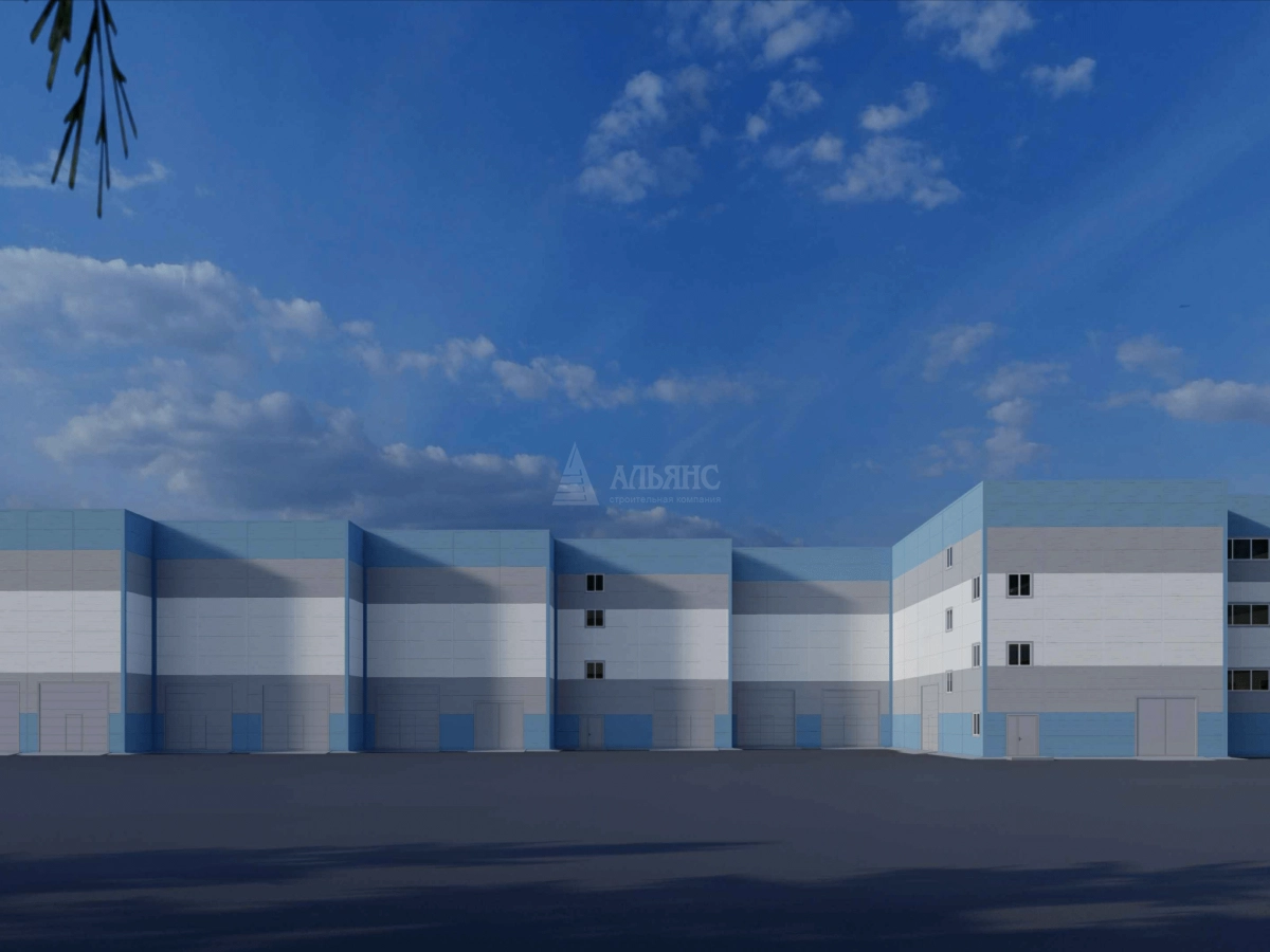 3D визуализация Склад из сэндвич-панелей - фото 2