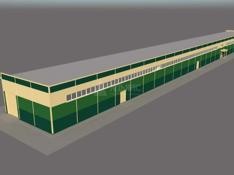 3D визуализация Производственное здание из сэндвич-панелей - фото 15